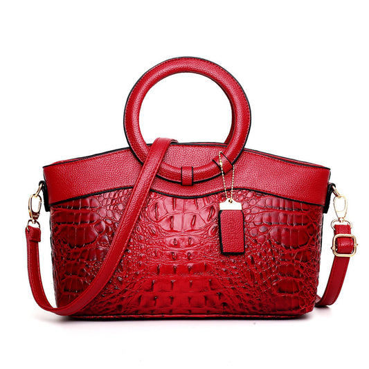 Gykaeo Luxury Handbags Crocodile Leather Design