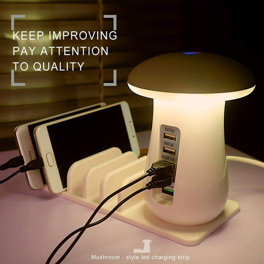2 In 1 Multifunction Mushroom LED Lamp and charger